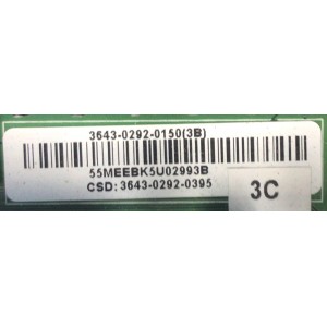 MAIN FUENTE PARA TV VIZIO / NUMERO DE PARTE 3643-0292-0150 / 0171-2272-7113 / 3643-0292-0395 / DISPLAY HV430QUB-H10 REV.1.1 / MODELO V435-G0 LAUFQEKV	